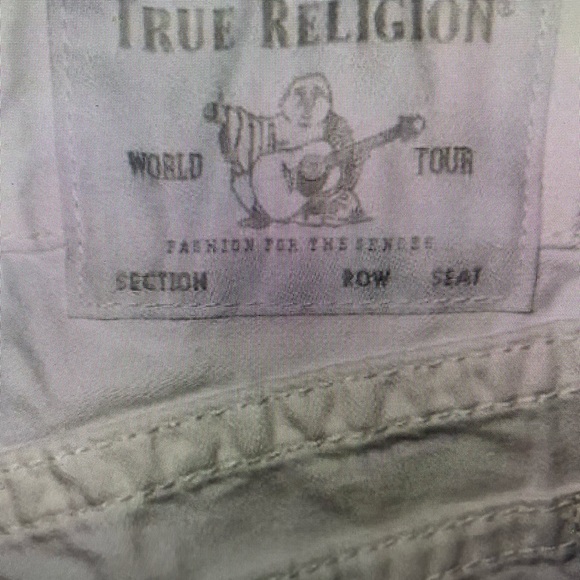 NWT True Religion Mens White Jean Denim Shorts Ricky Shorts 30 - Picture 4 of 6